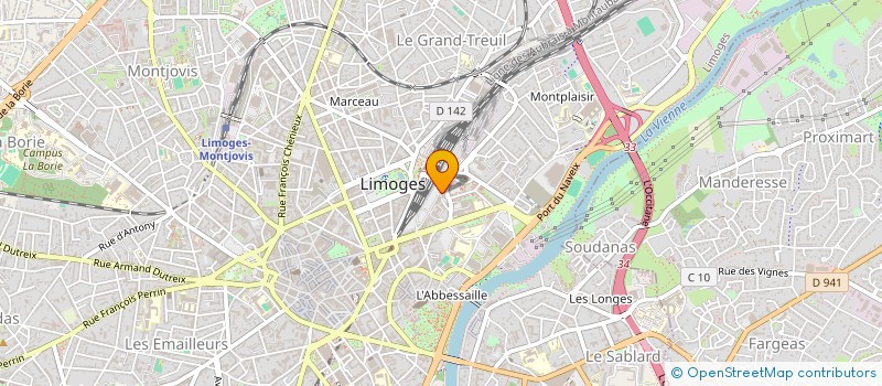 localisation de l'entreprise SCI HOTEL INVEST LIMOGES CENTRE à LIMOGES