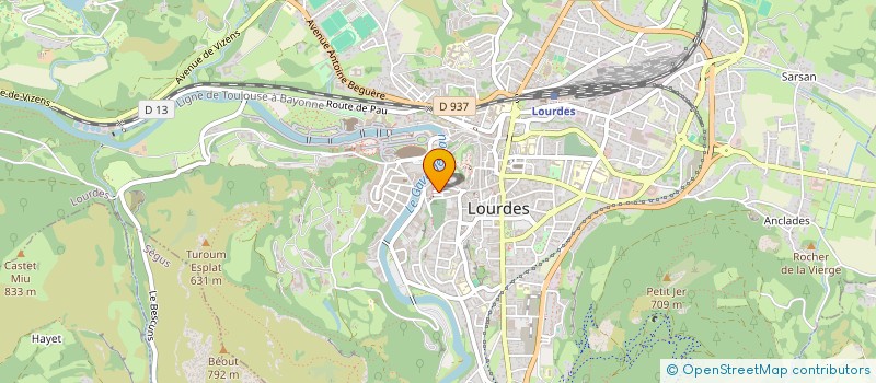 localisation de l'entreprise SCI HOTEL SAINTE ELISABETH  LOURDES