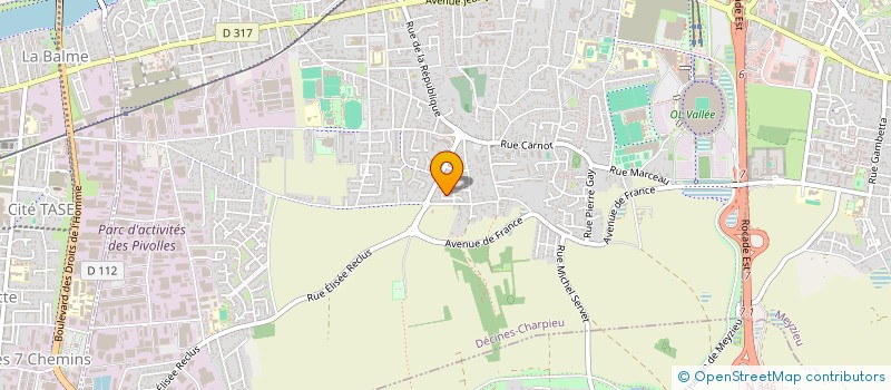 localisation de l'entreprise SCI HOTRE  DECINES-CHARPIEU