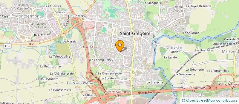 localisation de l'entreprise SCI HOUAT  SAINT-GREGOIRE