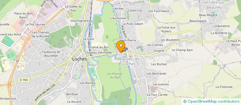 localisation de l'entreprise SCI HOUBY  BEAULIEU-LES-LOCHES