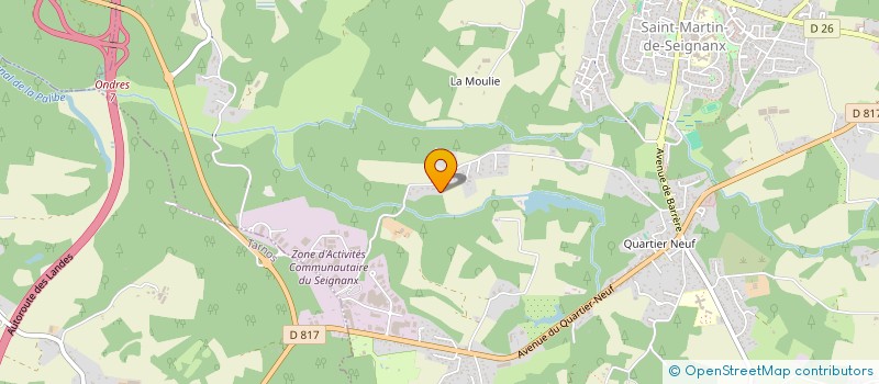 localisation de l'entreprise SCI HOUGA DES BOIS  SAINT-MARTIN-DE-SEIGNANX