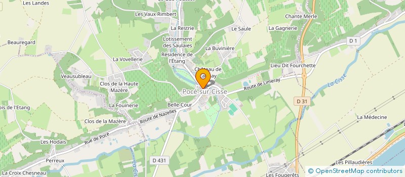 localisation de l'entreprise SCI HOURVARIE  POCE-SUR-CISSE