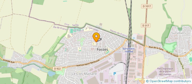 localisation de l'entreprise SCI HOUSE  FOSSES