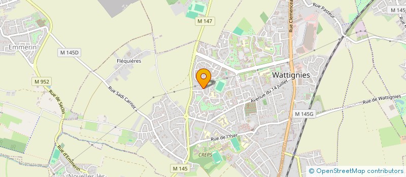 localisation de l'entreprise SCI HP2M  WATTIGNIES