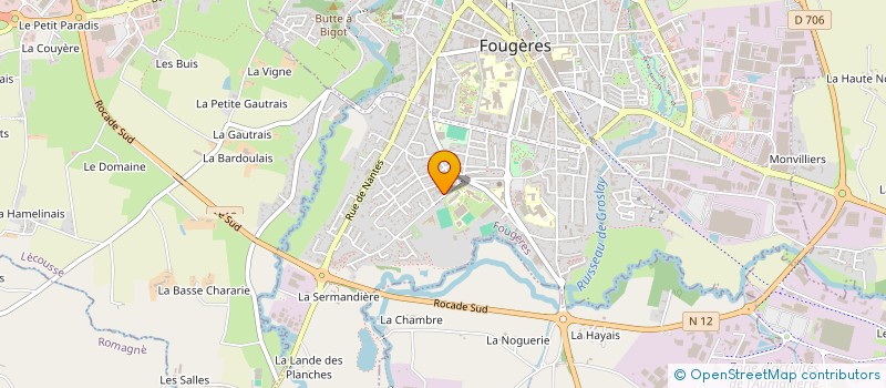 localisation de l'entreprise SCI HPM  FOUGERES