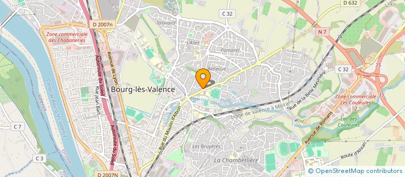 localisation de l'entreprise SCI HRH à BOURG-LES-VALENCE