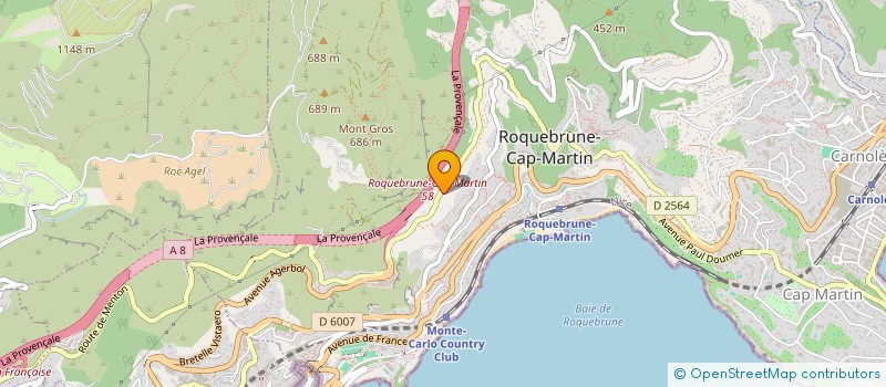 localisation de l'entreprise SCI HRSH MONACO à ROQUEBRUNE-CAP-MARTIN