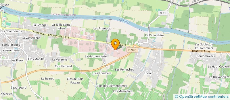 localisation de l'entreprise SCI HSCL  CIVRAY DE TOURAINE