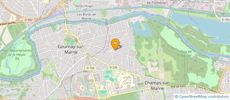 localisation de l'entreprise SCI HSDM  CHAMPS-SUR-MARNE