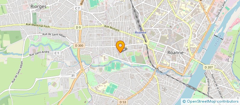 localisation de l'entreprise SCI HSDP  ROANNE