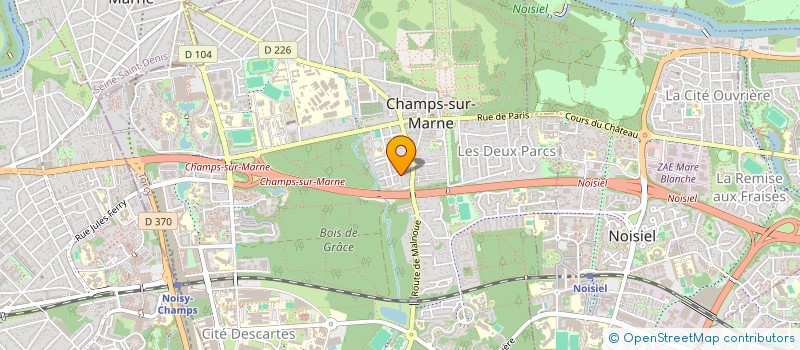 localisation de l'entreprise SCI HSI  CHAMPS-SUR-MARNE