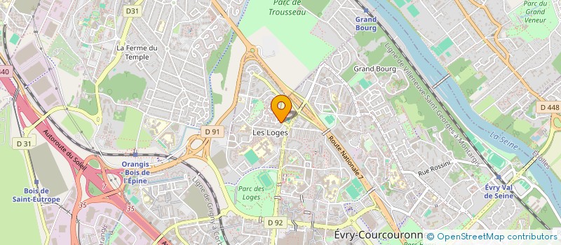 localisation de l'entreprise SCI HT-DB à EVRY-COURCOURONNES