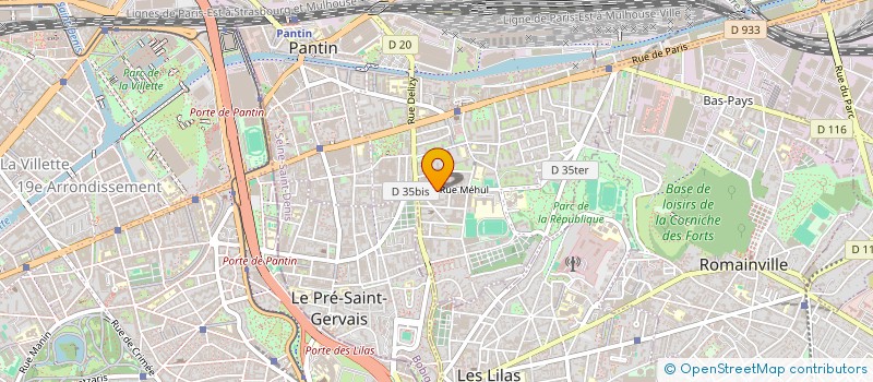 localisation de l'entreprise SCI HTC  PANTIN