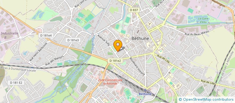 localisation de l'entreprise SCI HU  BETHUNE