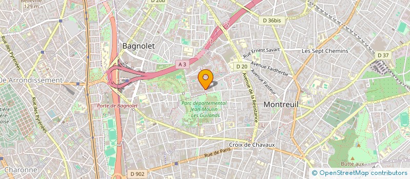 localisation de l'entreprise SCI HU  BAGNOLET