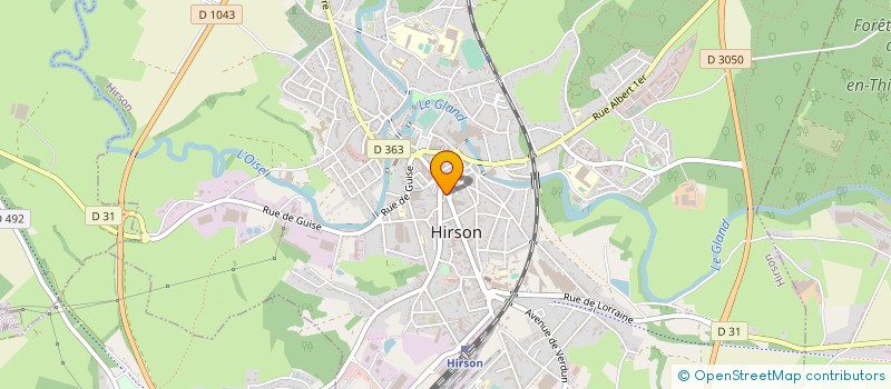 localisation de l'entreprise SCI HU VER  HIRSON