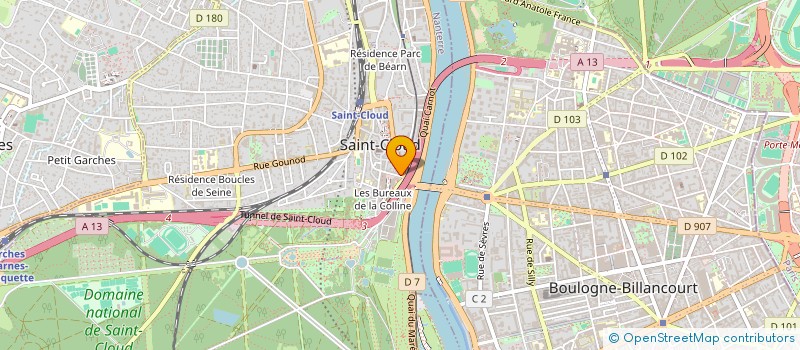 localisation de l'entreprise SCI HUA FA à SAINT CLOUD