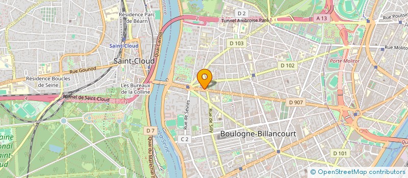 localisation de l'entreprise SCI HUANG  BOULOGNE-BILLANCOURT