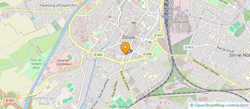 localisation de l'entreprise SCI HUANG à DOUAI