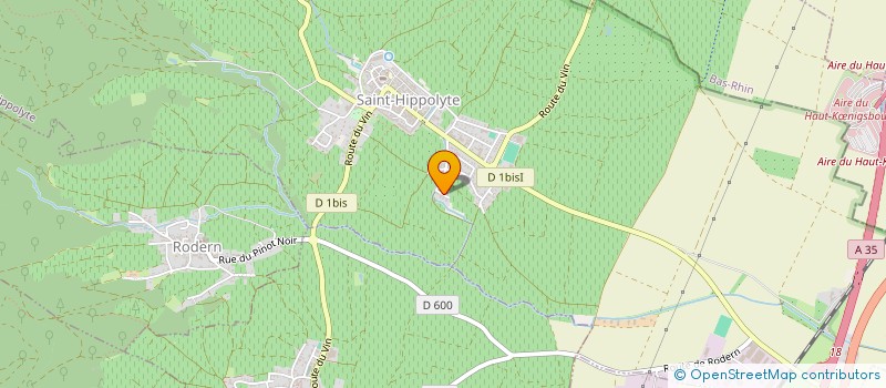 localisation de l'entreprise SCI HUBER RIBEAUVILLE à SAINT-HIPPOLYTE