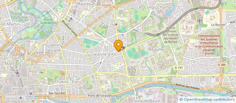 localisation de l'entreprise SCI HUBERT DANTON  RENNES