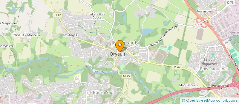 localisation de l'entreprise SCI HUBERT DE LA BROSSE à ORVAULT