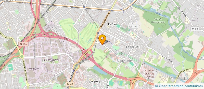 localisation de l'entreprise SCI HUBNES à VILLENEUVE-D'ASCQ