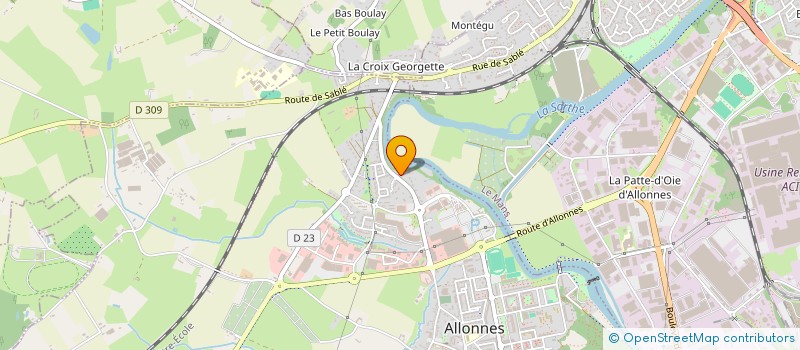 localisation de l'entreprise SCI HUE  ALLONNES