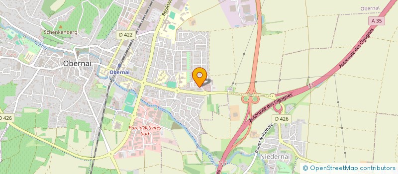 localisation de l'entreprise SCI HUEBER ST MARTIN  OBERNAI