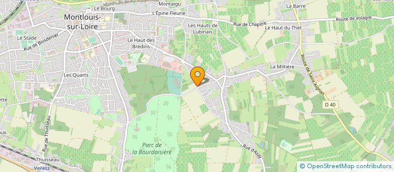 localisation de l'entreprise SCI HUET LA BOURDE à MONTLOUIS-SUR-LOIRE