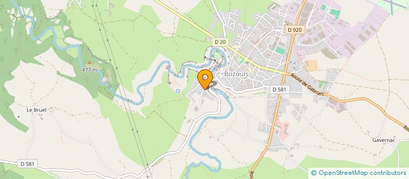 localisation de l'entreprise SCI HUGANA  BOZOULS