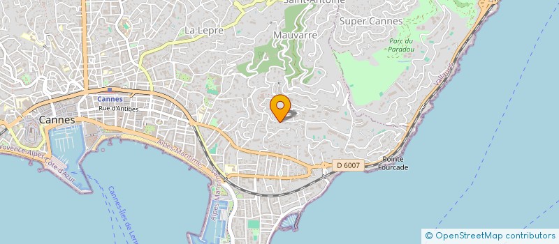 localisation de l'entreprise SCI HUGE à CANNES