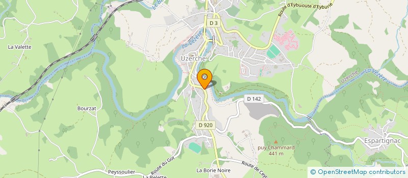 localisation de l'entreprise SCI HUGLAUMAR  UZERCHE