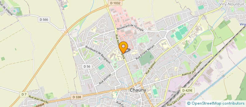 localisation de l'entreprise SCI HUGO à CHAUNY