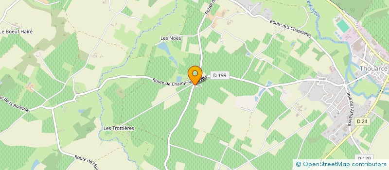 localisation de l'entreprise SCI HUGO  BELLEVIGNE-EN-LAYON