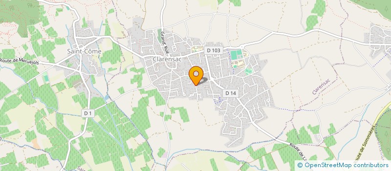 localisation de l'entreprise SCI HUGO  CLARENSAC