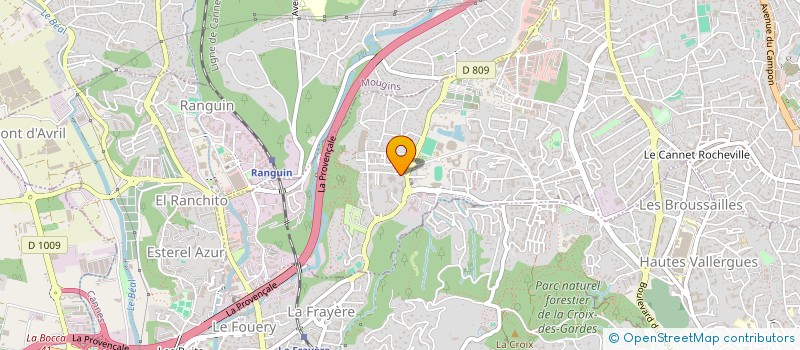 localisation de l'entreprise SCI HUGO à LE CANNET