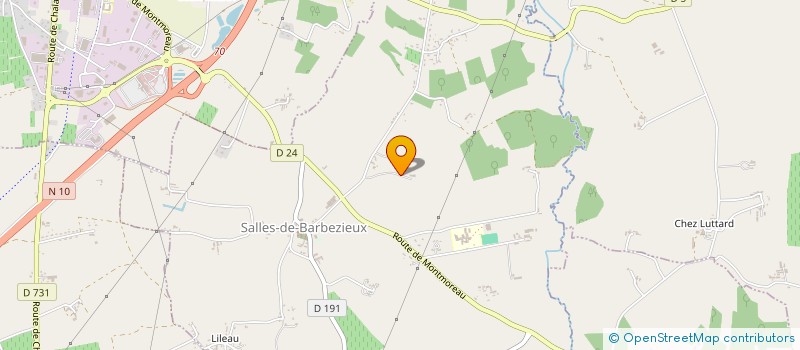 localisation de l'entreprise SCI HUGO  SALLES-DE-BARBEZIEUX