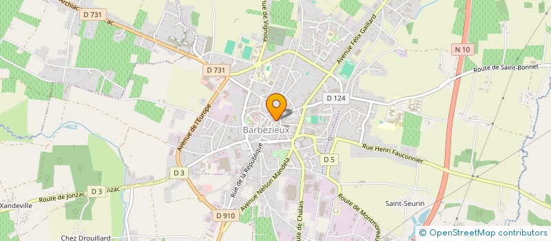 localisation de l'entreprise SCI HUGO 87  BARBEZIEUX-SAINT-HILAIRE