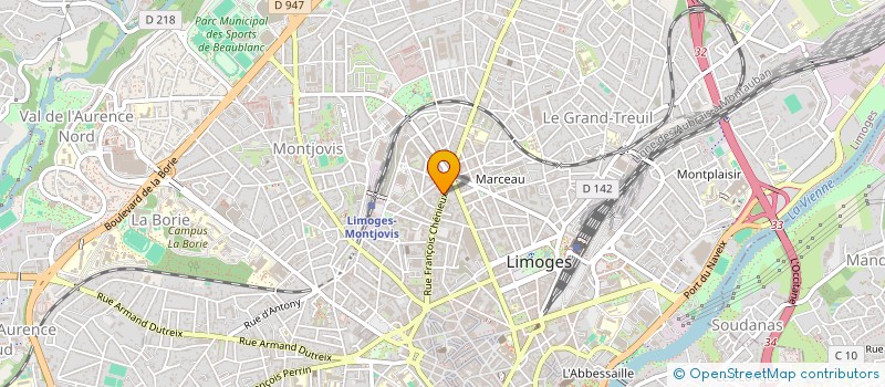 localisation de l'entreprise SCI HUGO LA MOTTE à LIMOGES