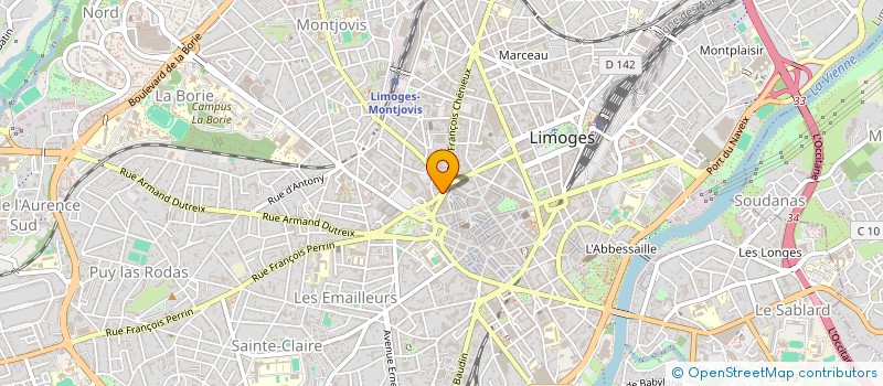 localisation de l'entreprise SCI HUGO LIMOUSIN à LIMOGES