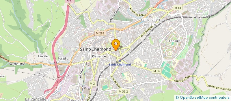 localisation de l'entreprise SCI HUGODENT  SAINT-CHAMOND