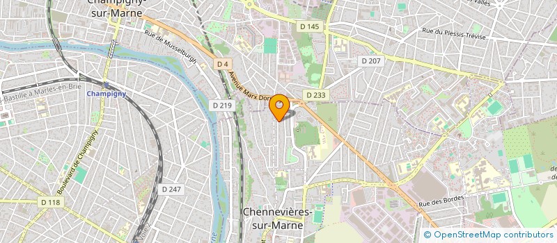 localisation de l'entreprise SCI HUGOMAX  CHENNEVIERES-SUR-MARNE