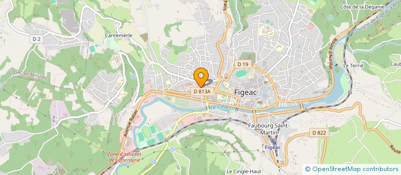 localisation de l'entreprise SCI HUGONENC  FIGEAC