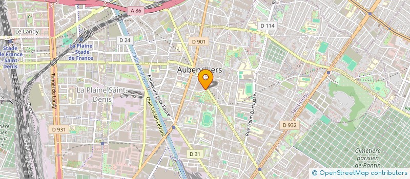 localisation de l'entreprise SCI HUGUES  AUBERVILLIERS