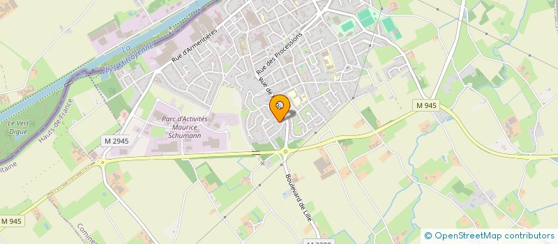 localisation de l'entreprise SCI HULIN  COMINES