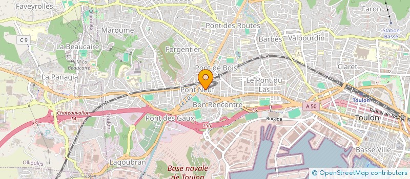 localisation de l'entreprise SCI HUMA  TOULON