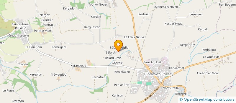 localisation de l'entreprise SCI HUMANA  PLONEVEZ-PORZAY