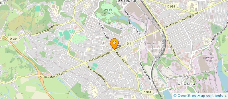 localisation de l'entreprise SCI HUMANITHE à LE CREUSOT